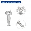 Uxcell 10 X 3 4 Self Drilling Screws 10pcs 304 Stainless Steel Phillips Pan Head Tapping For Wood Plastic