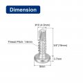 Uxcell 10 X 3 4 Self Drilling Screws 10pcs 304 Stainless Steel Phillips Pan Head Tapping For Wood Plastic