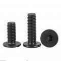 Hscrstar M4x6mm 50pcs Black Stainless Steel Hex Hexagon Socket Ultra Thin Super Low Flat Head Allen Cap Screw Bolt