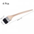 Uxcell Bent Radiator Paint Brush 17 Length 3 Width Bristle With Long Wood Handle For Wall Treatment Black 4pcs