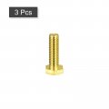 Uxcell Brass Hex Bolts M10x35mm 3pcs Fully Thread Grade 4 8 Solid Hexagon Head Bolt Machine Screws For Machinery