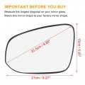 Car Rearview Left Side Heated Mirror Glass With Backing Plate 87961-42e90 For Toyota Rav4 2019-2022