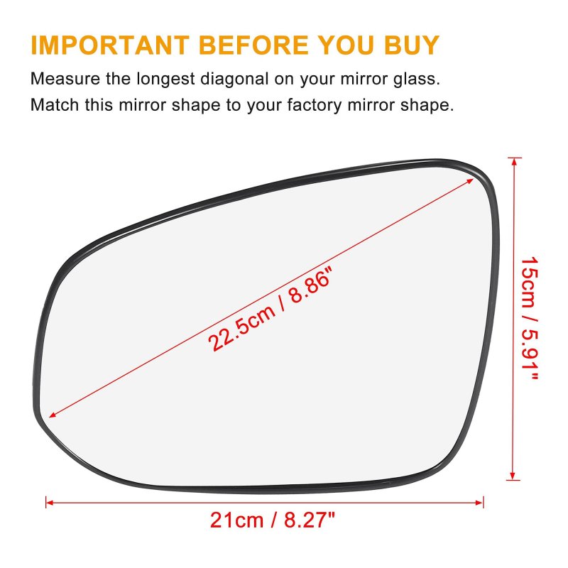 Car Rearview Left Side Heated Mirror Glass With Backing Plate 87961-42e90 For Toyota Rav4 2019-2022