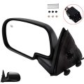Black Driver Side View Mirror Smooth With Power Adjustment Heating Manual Folding Compatible For 2002 Chevrolet Avalanche 2500