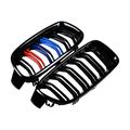 Glossy Black M-color Front Kidney Grille Grill For 2012-2017 Bmw F30 320i 328i 335i 4-door