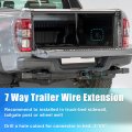 X Autohaux 7 Pin Trailer Wiring Harness Extension Connectors Vehicle-side Truck Bed Way Rv Plug Foot For Gooseneck 5th Wheel