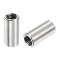 6pcs M10 Round Connector Nuts 304 Stainless Steel Coupling 30mm 1 18 Length Sleeve Rod Bar Stud Nut For Bracket M10x30x14mm 