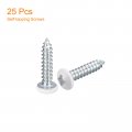 Uxcell St4x20mm White Screws Self Tapping 25pcs Pan Head Phillips Wood For Woodworking
