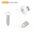 Uxcell St4x20mm White Screws Self Tapping 25pcs Pan Head Phillips Wood For Woodworking