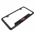 Ipick Image For Dodge R T Logo Black Carbon Fiber Texture Abs Plastic 50 States License Plate Frame