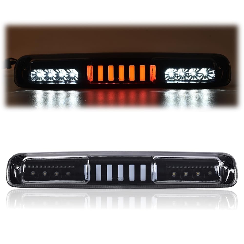 Led 3rd Brake Light For Chevy Silverado 1999 2007 And Gmc Sierra 1500 2500 3500 High Mount Stop Parking I Type Smoke Lens Black