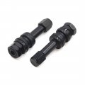 Uxcell 4pcs Black Bolt-in Wheel Rim Vacuum Tire Valve Stem With Dust Cap For Car Auto