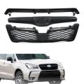 Front Bumper Grille Upper Black 3pcs Replacement For Forester 2014-2016 