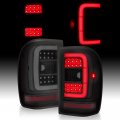 Kuafu Lh Rh Tail Light Compatible With 2001-2011 Ford Ranger Led C Bar Rear Brake Lamp Assembly Plastic Smoke Lens Black
