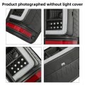 Kuafu Lh Rh Tail Light Compatible With 2001-2011 Ford Ranger Led C Bar Rear Brake Lamp Assembly Plastic Smoke Lens Black