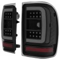 Kuafu Lh Rh Tail Light Compatible With 2001-2011 Ford Ranger Led C Bar Rear Brake Lamp Assembly Plastic Smoke Lens Black