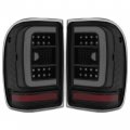 Kuafu Lh Rh Tail Light Compatible With 2001-2011 Ford Ranger Led C Bar Rear Brake Lamp Assembly Plastic Smoke Lens Black