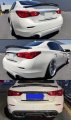 R Style Gloss Black High Kick Duckbill Trunk Lid Spoiler Wing Compatible With 2014-2023 Infiniti Q50