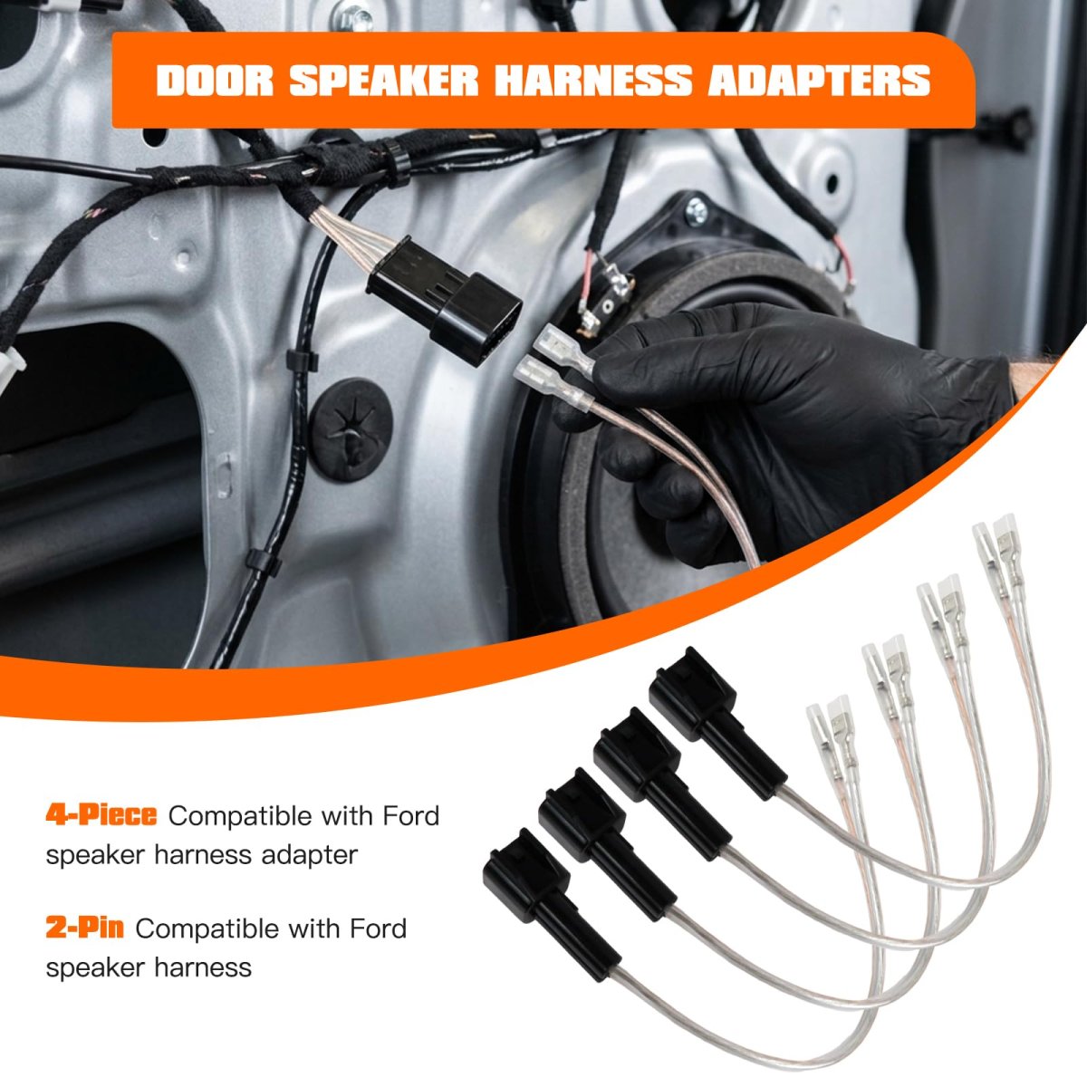 2 Pair Aftermarket Speaker Harness For Cadillac 2013 2020 Xts Plug And Play Copper Wire Cable Assembly Front Rear Doors