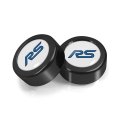 Ford Focus Rs License Plate Frame Screw Cover Set White On Black Abs Plastic With Dome Logo 0 7 In Diameter Official Licensed 2 
