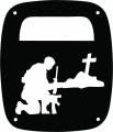 Jeeptails Fallen Comrade With Cross Tail Lamp Light Covers For Jeep Wrangler Yj And Tj Black Set Of 2 