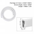 Uxcell Edge Trim Seal Extrusion White U Channel Protector Pvc Plastic W Iron Sheet Fits 15 64 -19 3 3ft 1m Length