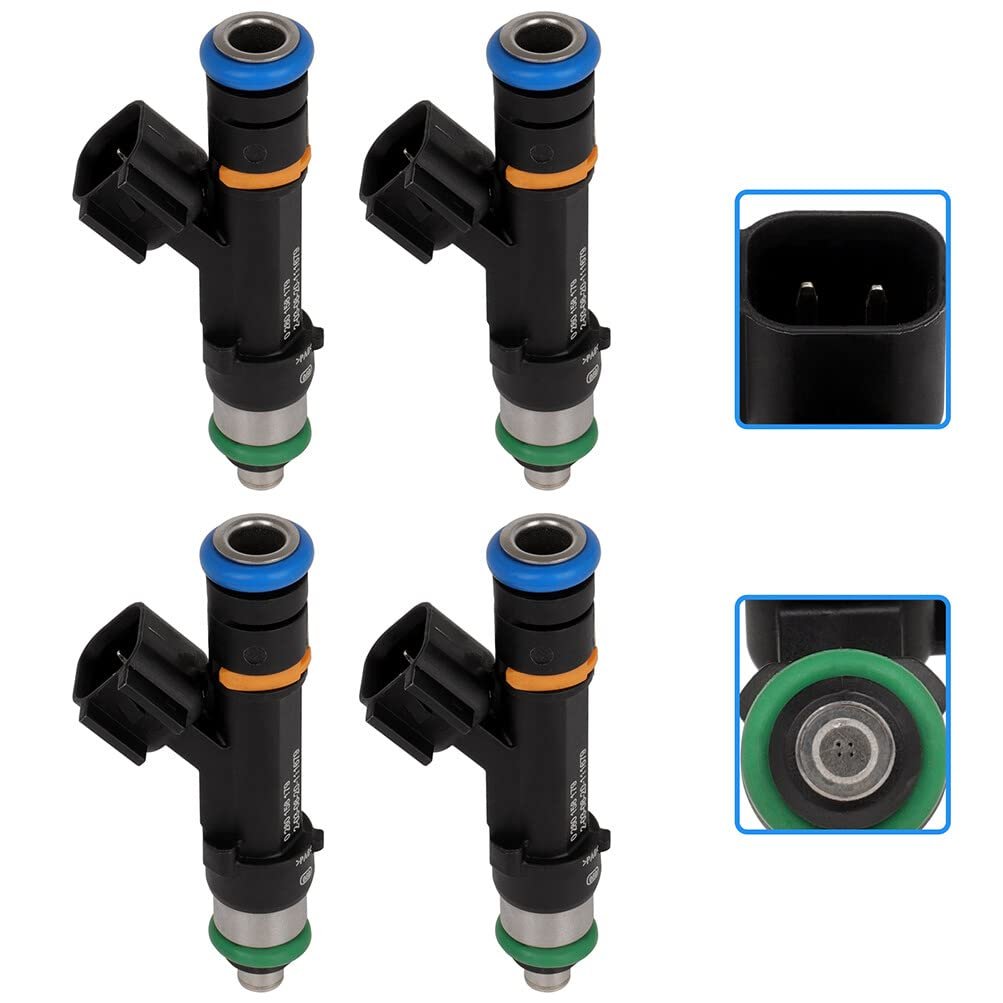 4 Holes Fuel Injector Set For 2008011 Ford Focus 2 0l And 2010 2011 Transit Connect 2 Piece High Performance Petrol Injectors