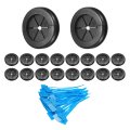 18pcs 27 32 21mm Id 1 25mm Drill Hole Double Sided Grommets Round Firewall Plug With Marker Cable Ties For Home Office Wire 