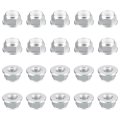 Nylon Insert Hex Lock Nuts 20pcs M2 5 X 0 45mm Aluminum Alloy Self-locking Anodizing Flange Nut For Fasteners Silver 