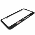 Ipick Image Made For Cadillac Crest Logo In Full-color Black Metal License Plate Frame