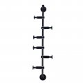 Gdrasuya10 6 Hooks Wall Mount Coat Rack For Scarves Clothes Handbags Space Saving Black 