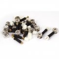 Uxcell 3-in-1 Furniture Connecting Kit 15mm Od Cam Fitting 7 5x40mm Dowel Screws 11mm Pre-inserted Nut 15 Sets