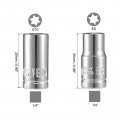 Uxcell 1 4-inch Drive By E8 And E10 External Torx Shallow Socket Set Of 4 Pcs Metric Cr-v Steel