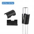 Uxcell 40pcs Wire Shelving Shelf Lock Clips Plastic For 1 Post Sleeves Replacements System Black