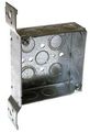 4 In Square Box Welded 1 5 Deep With Nine 0 Kos And Five Tkos Fs Flush Bracket Model 196 Silver Powder Coated Galvanized Zinc 