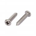 A M4x20mm 304 Stainless Steel Phillips Round Pan Head Self Tapping Screws 50pcs 