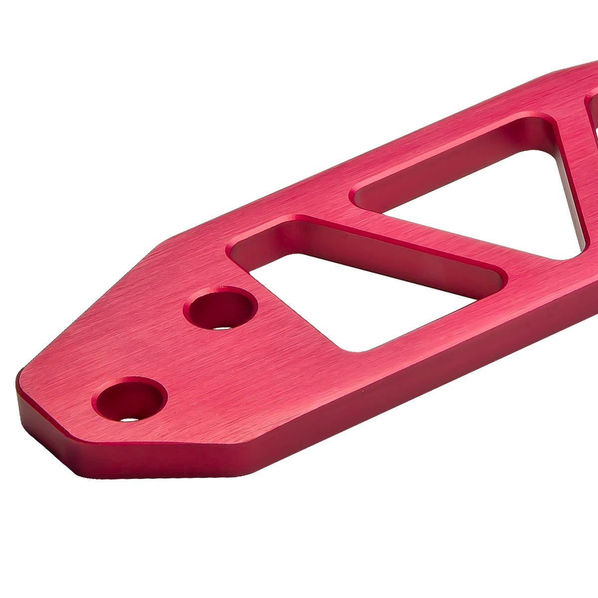 Auto Dynasty 2 25 Inches Anodized Brushed Billet Style Aluminum Rear Racing Tow Hook Red
