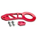 Auto Dynasty 2 25 Inches Anodized Brushed Billet Style Aluminum Rear Racing Tow Hook Red