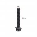 Uxcell M5 X 35mm Carbon Steel Phillips Pan Head Machine Screws Bolts Combine With Spring Washer And Plain Washers 20pcs
