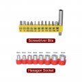 Uxcell Flexible Drill Bit Extension Kits 24pcs Screwdriver Set 1 4 Hex Shank Screw Driver Kit Handle Tools With Black Shaft