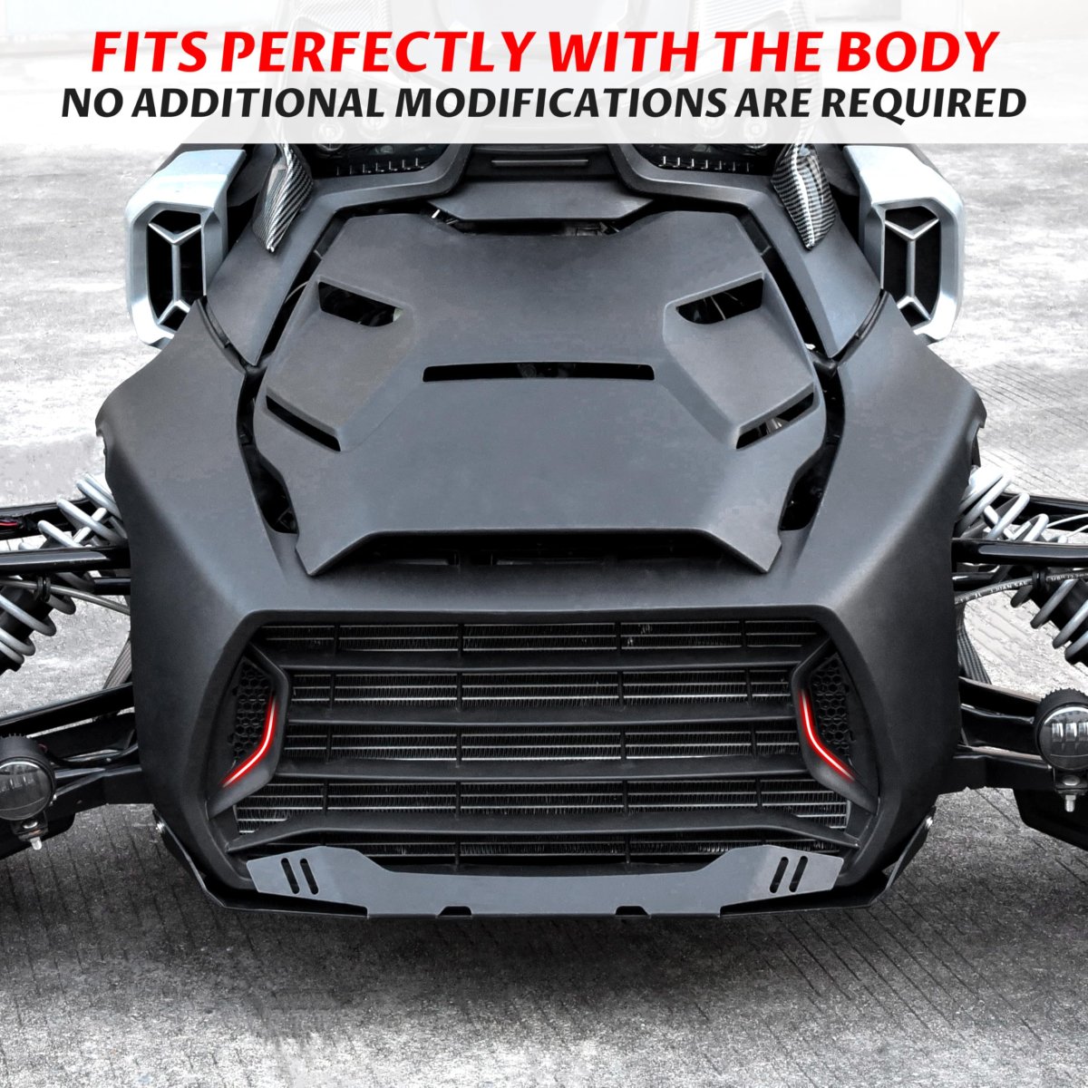 Grille Protection Inserts Kit For Can Am Ryker 600 900 Sport And Rally Edition All Models Snap In Installation Black Abs