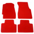 Ikon Motorsports Floor Mats For 1992-1995 Honda Civic Factory Fitment Red Nylon Front Rear Car Liner Carpets Replacement 4pc 