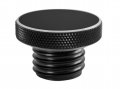 Custom Aluminum Gas Cap Flat Top Black Vented 