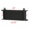 G-plus Aluminum 16 Row An10-10an Transmission Engine Oil Cooler Kit Black Compatible With Bmw Mini Cooper S Supercharger R53