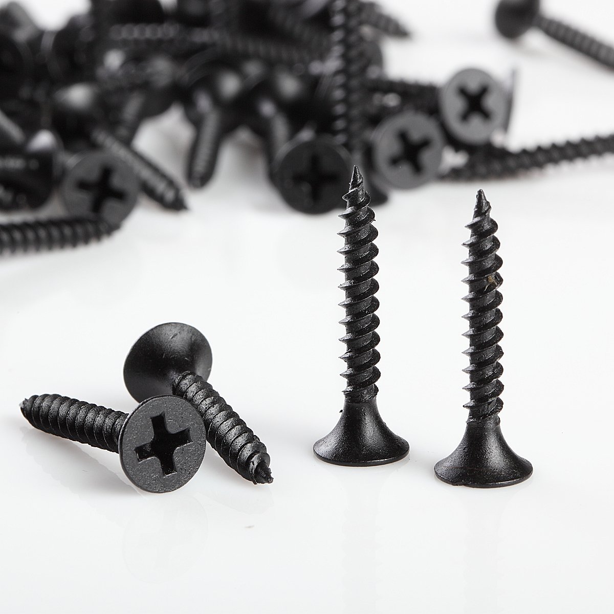 Drywall Screws 6x1 In Coarse Thread Sharp Point Phillips Bugle Head Black Oxide 500 Pieces
