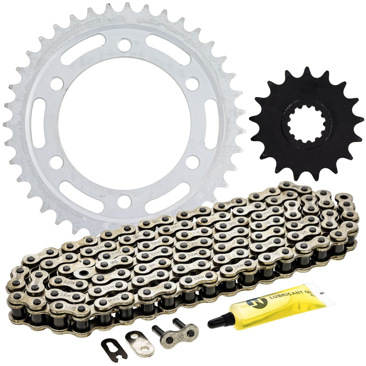Niche Drive Sprocket Chain Combo For Yamaha Mt-01 Front 17 Rear 39 Tooth 530hz Standard 114 Links