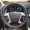 Mewant Sew Steering Wheel Cover For Chevrolet Captiva Daewoo Winstorm Silverado 2007-2013 Gmc Sierra Made Of Microfiber Leather