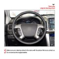 Mewant Sew Steering Wheel Cover For Chevrolet Captiva Daewoo Winstorm Silverado 2007-2013 Gmc Sierra Made Of Microfiber Leather