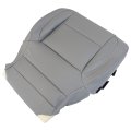 Driver Side Bottom Top Non Perforated Leather Seat Cover Ash Gray For Chevy Silverado 1500 2500hd 3500hd Lt Ls Ltz Z71 Hybrid