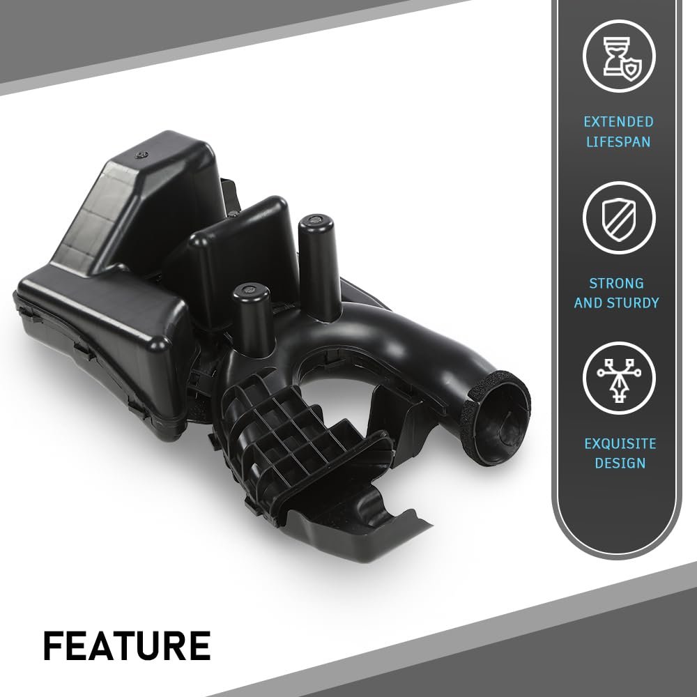 Air Intake Resonator Assembly For Nissan Sentra 2013 2014 2015 2016 2017 2018 Part Number 02egi1657abk Mt Black Polypropylene